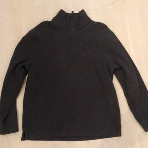 Dark gray Ralph Lauren quarter-zip sweater